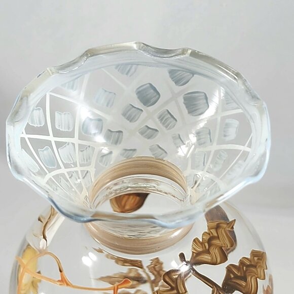 Small Vintage Hand Painted Vase by Tracy Porter in Autumn Fruit and Leaf Design - Picture 6 of 11